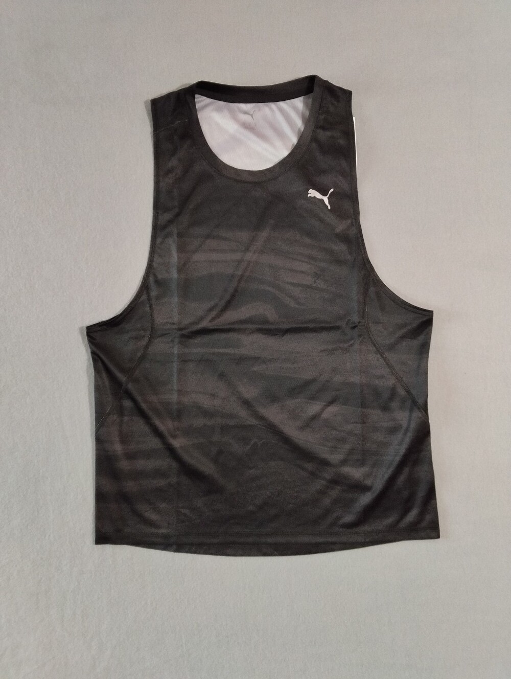Puma Run Velocity Crew Neck Athletic Tank Top Mens Size Medium Black 526596-01